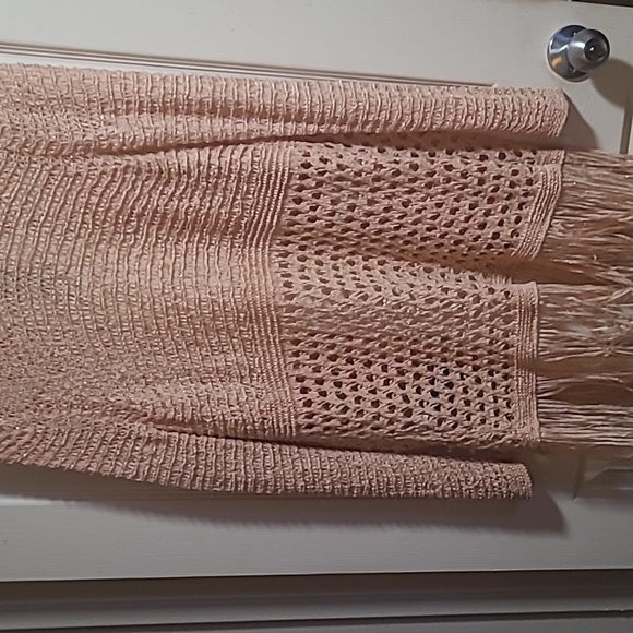 Chico's travelers sweater jacket with fringes no pockets - Picture 9 of 11